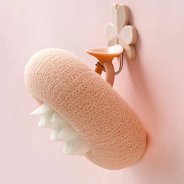 Sunflower Bath Puff Ball Super Soft Shower Exfoliating Towel with Suction Cup