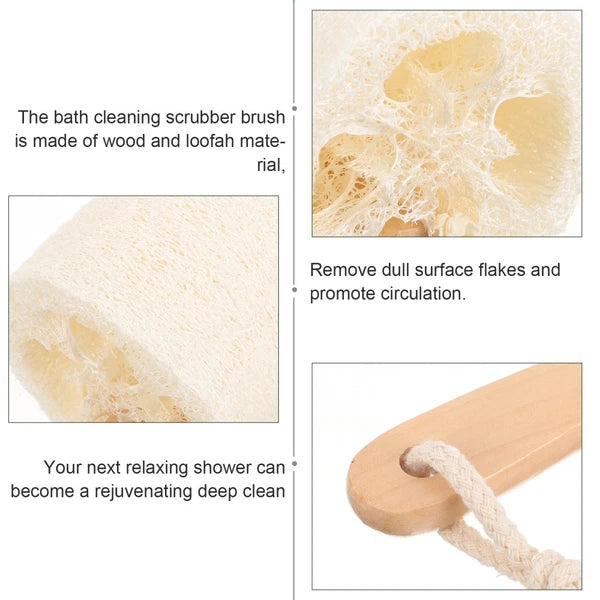 Loofah Shower Brush Handheld Bath Exfoliating Home Use Cleaning Scrubbing