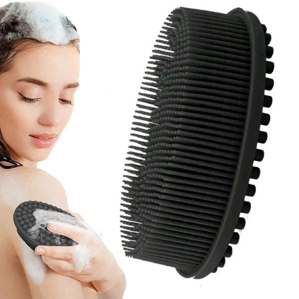 Silicone Body Brush Bath Brush Back Scrubber Easy Handle Bath Shower Brush