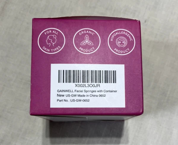 50-Count Compressed, GAINWELL Cellulose, 100% Natural Cosmetic Spa sponges