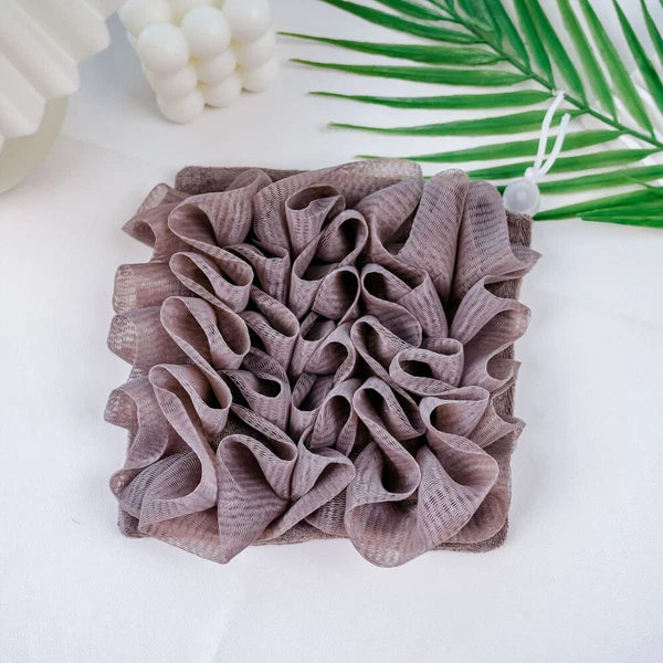 Exfoliating Large Body Scrubber Sponge Brush Puff Bath Loofah Mesh Shower-Flower