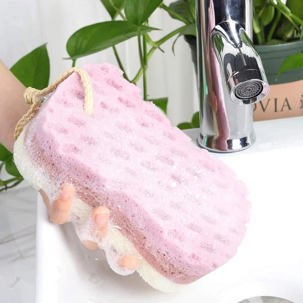 Bath Sponge for Women, Men, Sponge Loofah Body Scrubber Shower