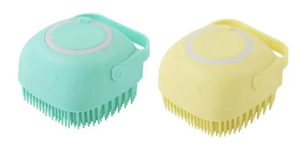 Soft Dog Bath Brush Pet Shampoo Massage Dispenser Grooming Shower Silicone