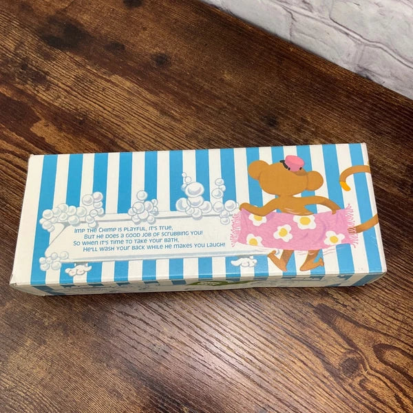 Vintage 1970 The Chimp Bath Brush Set New in Box