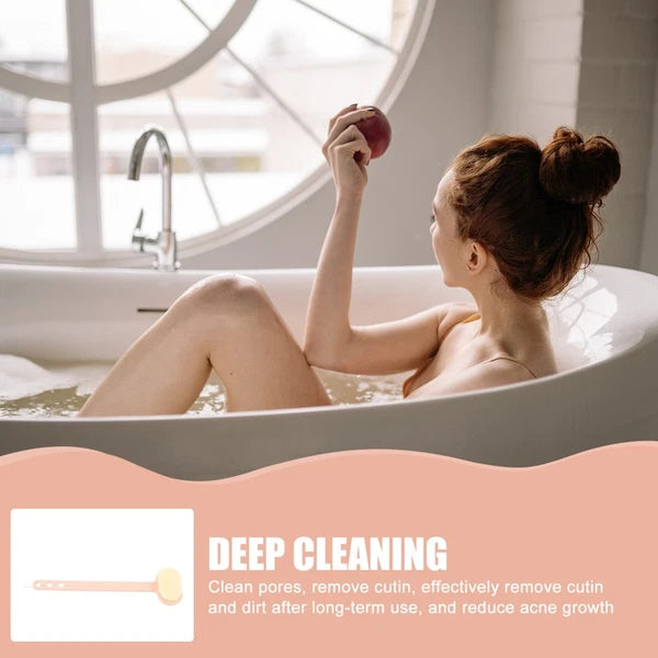 Shower Body Brush Long Handle Back Scrubber Household Bath Brush Portable Back