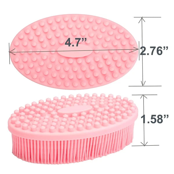 Exfoliating Silicone Body Scrubber, Easy to Clean, Eco Friendly (Pink)