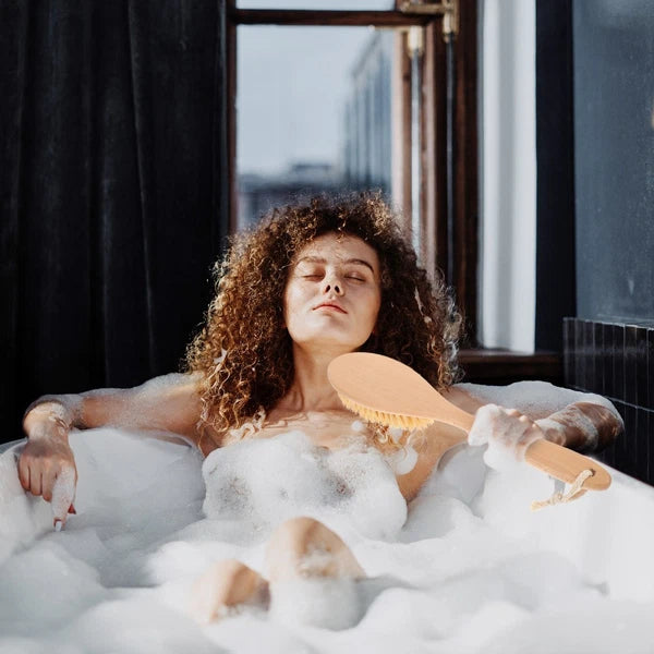 Exfoliating Brush Body Bath Brush Portable Back Scrubber Long Handle Shower