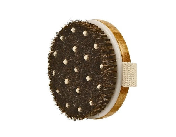 Engrave logo-Horse hair brush bamboo handle bath brush body brush dry brush gift