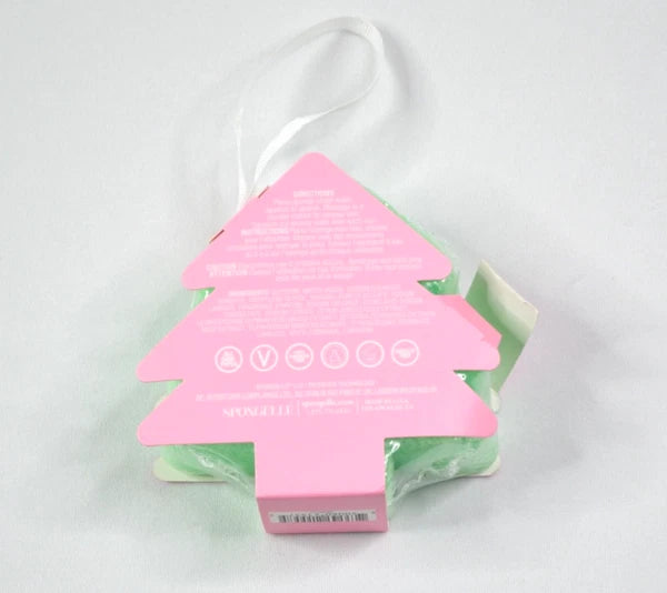 Spongelle Jolly Twinkling Holly Tree Ornament Body Wash Buffer 7+ Uses