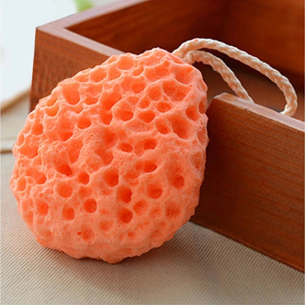 3 Pcs Bath Sponge Honeycomb Shower Brush Seaweed Cotton Exfoliating Cleaning