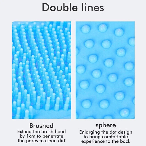 Silicone Exfoliating Back Scrubber Body Cleaning For Bath Shower Belt Brush Tool