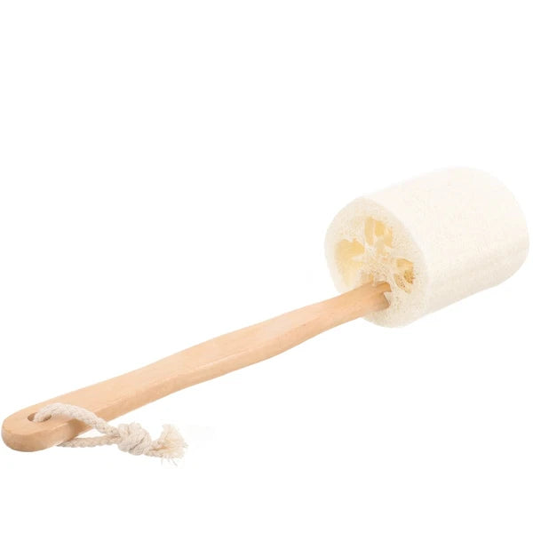 Loofah With Handle Sponge Stick Shower Brush Scrubber for Cleaning