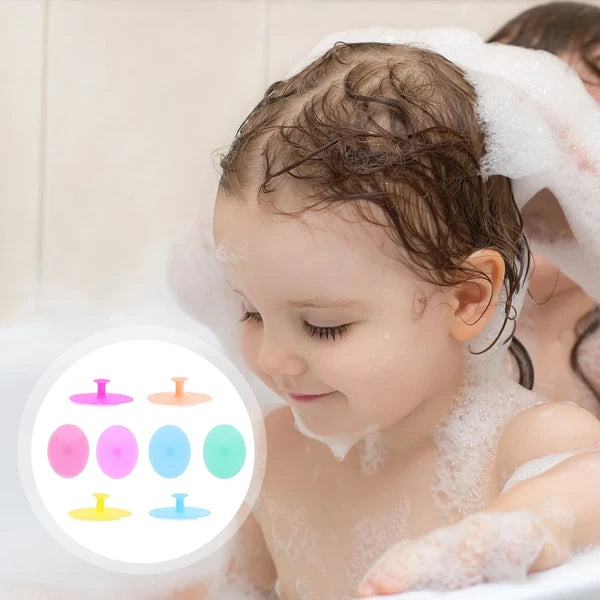 8Pcs Bath Brush Silicone for Gentle Scalp Massage and Cleaning
