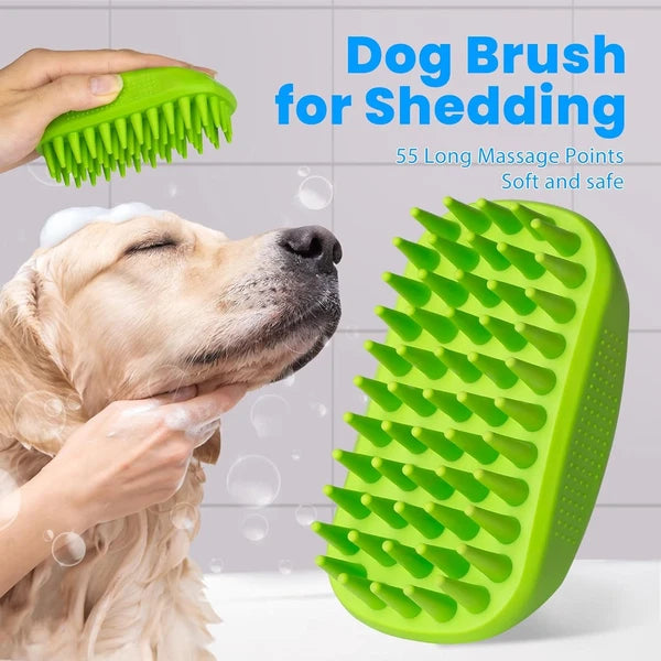 Comotech 3PCS Dog Bath Brush | Shower/Washing with Blue Green