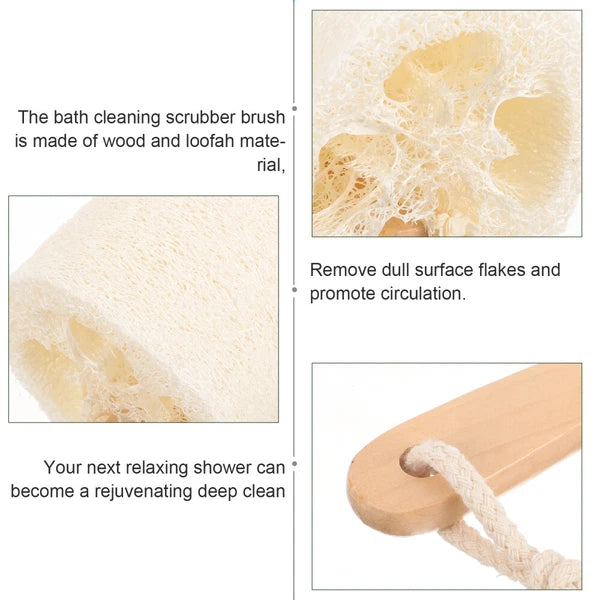 Body Brush Loofah Stick Bath Foaming Scrubber Brush Skin Cleaning Brush