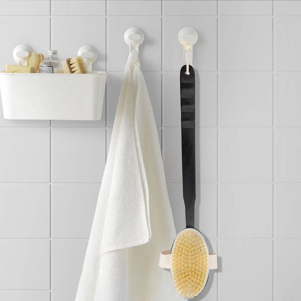 18.5" Long Handle Back Scrubber, Detachable Bath Body Bristle Brush for Shower