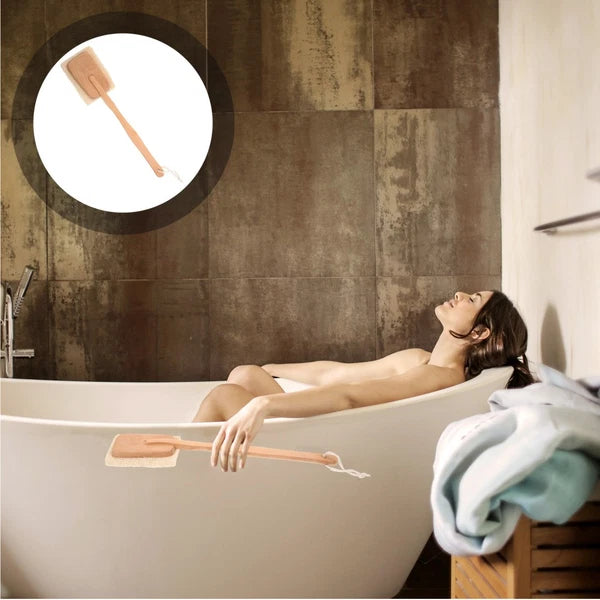 Back Massage Brush Body Scrubber Exfoliating with Handles Long Bath