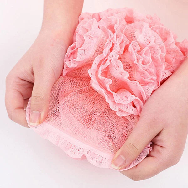 Exfoliating Bath Brush Soft Mesh Sponge Back Scrubber Body Wash Shower Loofah🎀