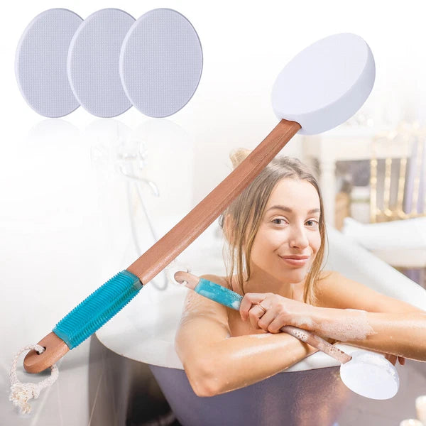 Long Handle Lotion Applicator Skin Cream Brush Back Body Bath Tanning Massager