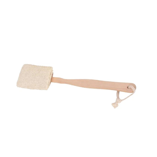 Bath Back Brush for Exfoliating Skin with Natural Loofah Random Color