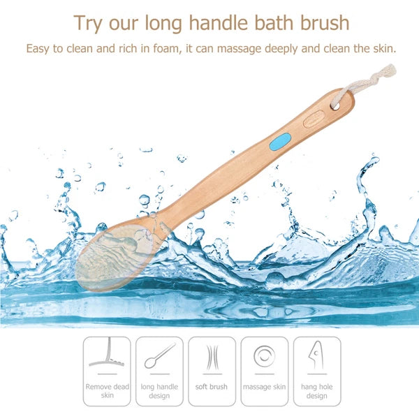 Massage Bath Brush Body Shower Scrubber Antiskid Silicone Hard Bristle