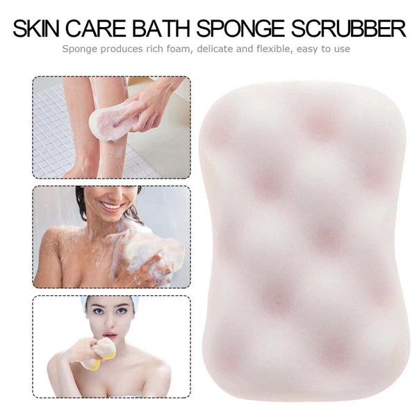 4 Pcs Exfoliating Sponge Bath Scrubber for Cleaning Sponges