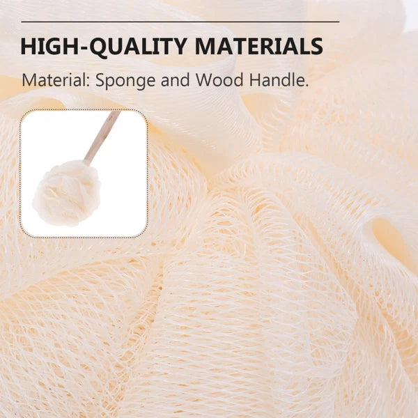 Exfoliating Mesh Loofah Bath Brush Long Handle for Shower and Skin Care