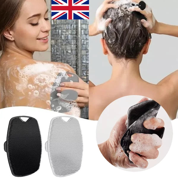 Silicone Body Shower Brush Scrubbers Flat Shower Brushes Gentle Exfoliat UK
