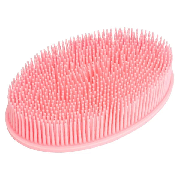 Exfoliating Silicone Body Scrubber, Easy to Clean, Eco Friendly (Pink)
