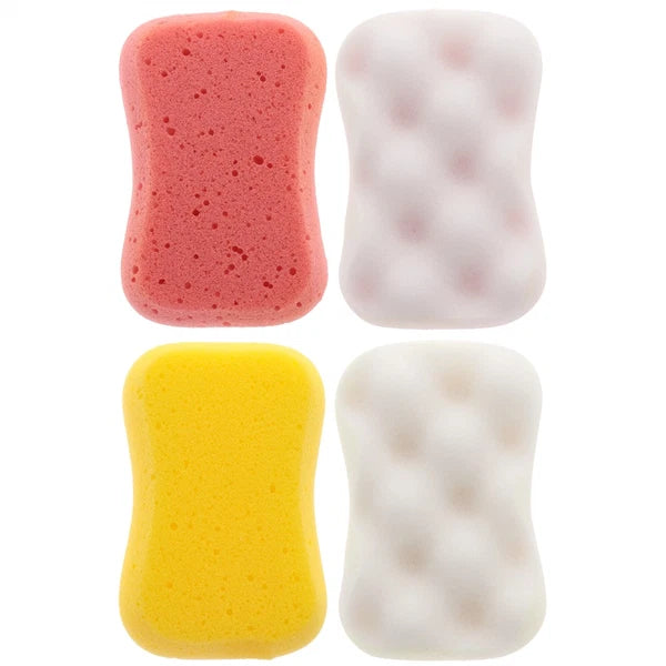 4Pcs Shower Bath Sponges Exfoliating Brushes for Skin Care Random Color
