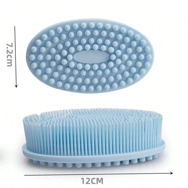 Silicone Body Brush Bath Brush Back Scrubber Easy Handle Bath Shower Brush