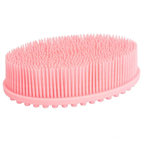 Exfoliating Silicone Body Scrubber, Easy to Clean, Eco Friendly (Pink)