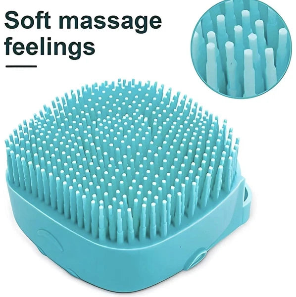 Soft Dog Bath Brush Pet Shampoo Massage Dispenser Grooming Shower Silicone