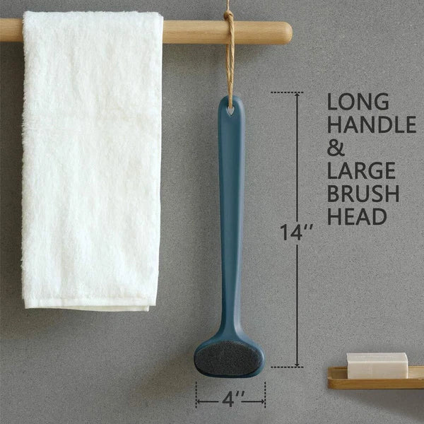 Brush Long Handle Shower Bath Body With Comfy Bristles Gentle Exfoliation