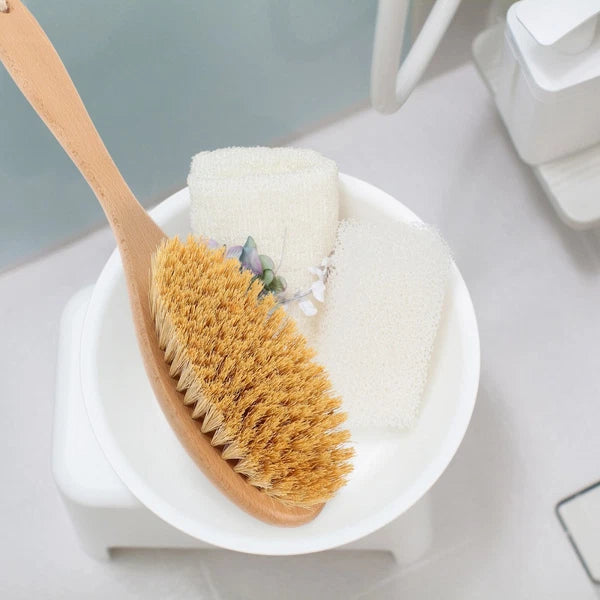 Exfoliating Brush Body Bath Brush Portable Back Scrubber Long Handle Shower