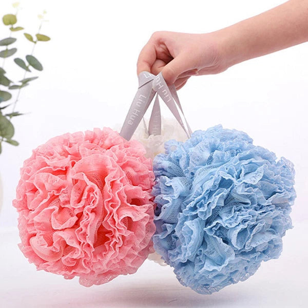 Exfoliating Bath Brush Soft Mesh Sponge Back Scrubber Body Wash Shower Loofah🎀