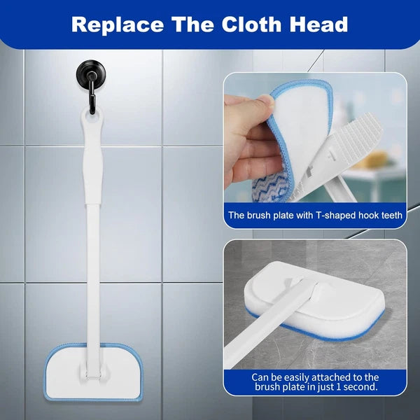 Scrub Brush for Shower,4-In-1 Cleaning Brushes with 4 Different Function Cleanin