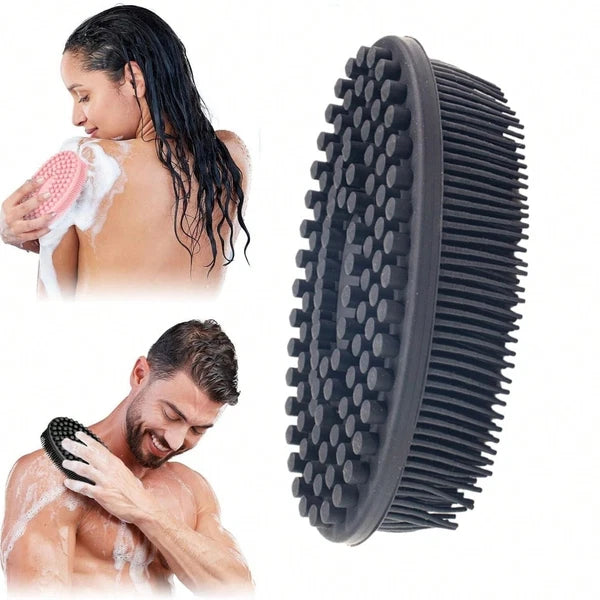 Silicone Body Brush Bath Brush Back Scrubber Easy Handle Bath Shower Brush