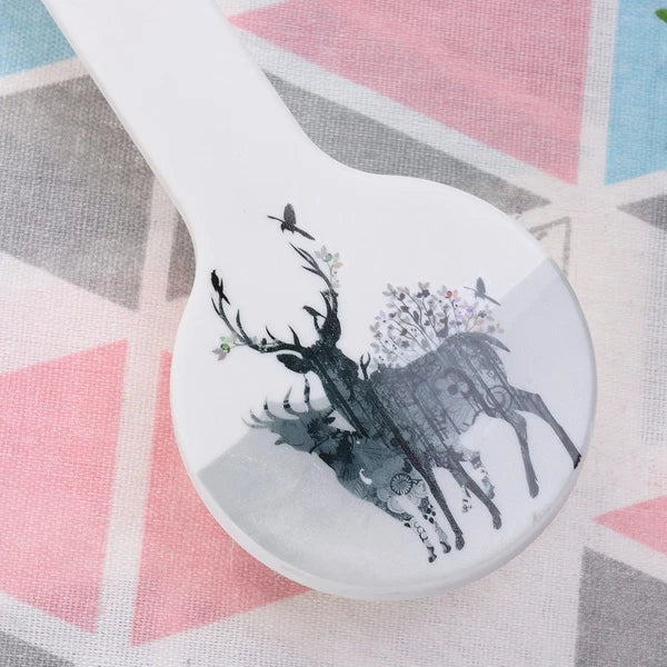 Long Handle Bath Scrubber Printed Body Brush Exfoliating Shower Brush (Wapiti)