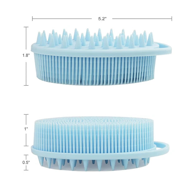 Soft Bristle Blue Bath and Massage Brush for Skin Exfoliation & Relaxation