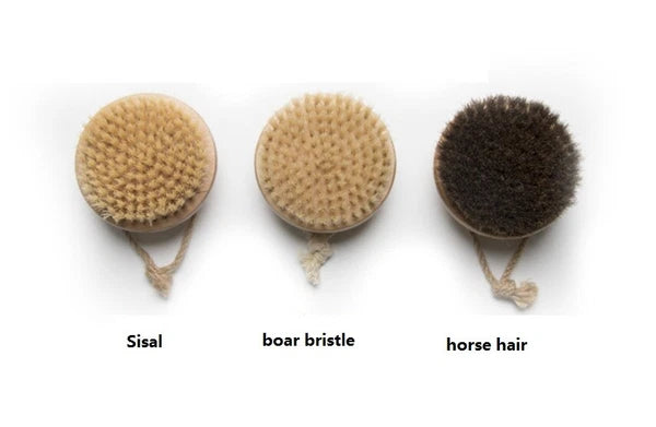 Engrave Logo-Bamboo handle bath brush body brush dry brush clean brush sisal