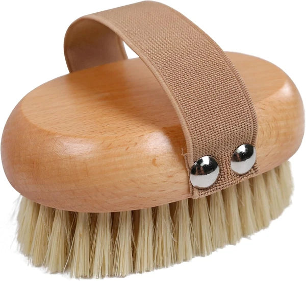 Dry Brushing Body Brush with Soft Vegan Bristles Antiskid Wooden Exfoliator Bath