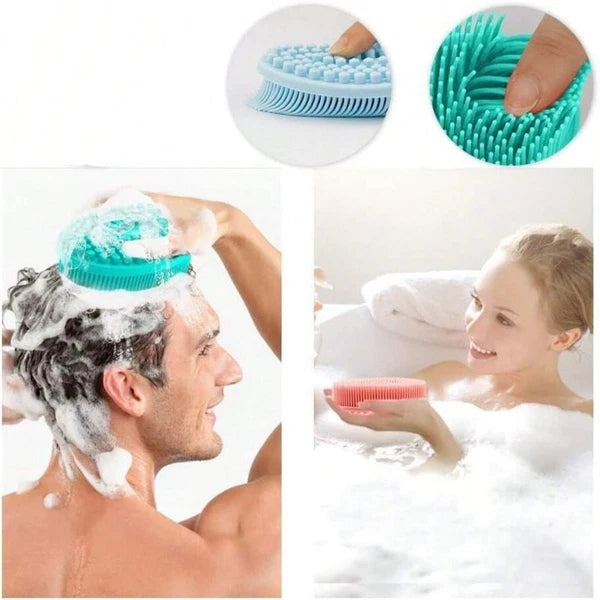 Silicone Body Brush Bath Brush Back Scrubber Easy Handle Bath Shower Brush