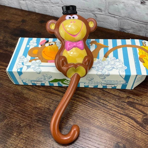Vintage 1970 The Chimp Bath Brush Set New in Box