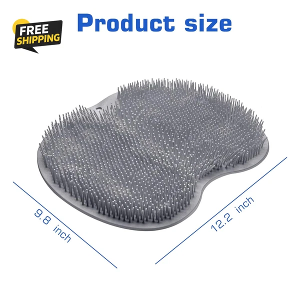Shower Foot Scrubber Mat Back Washer Exfoliating Bath Wash Pad Wall Mounted Slip