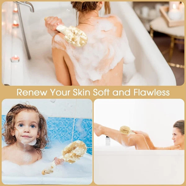 Dry Brushing Body Brush for Skin - Exfoliating Body Scrubber Brushes Natural Sis