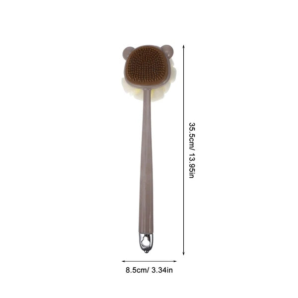 Sided Long Handle Bath Brush Body Scrubber for Shower and Bath