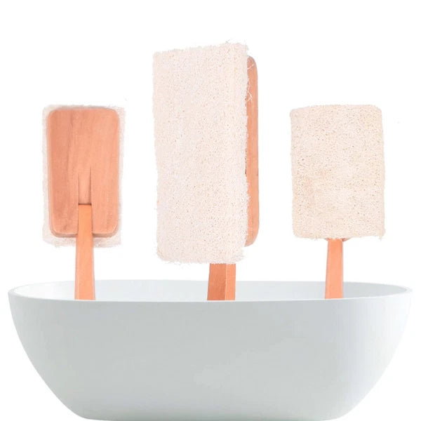Loofah Bath Brush Hand Held Body Scrubber Exfoliating for Bathing