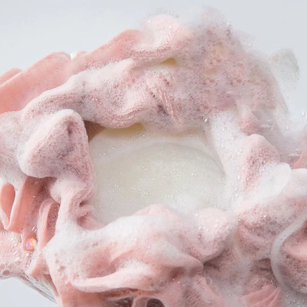 Exfoliating Large Body Scrubber Sponge Brush Puff Bath Loofah Mesh Shower-Flower