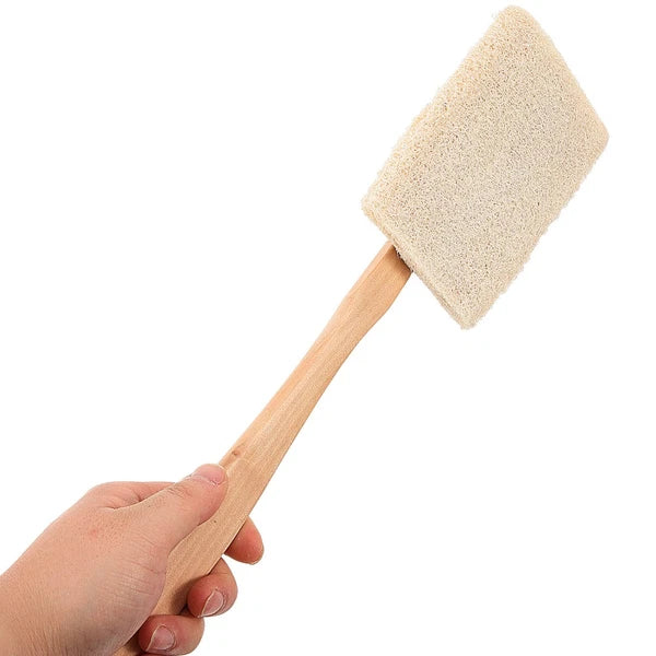 Shower Brush Wooden Long Handle Bath Brush Body Massage Exfoliating 40 cm